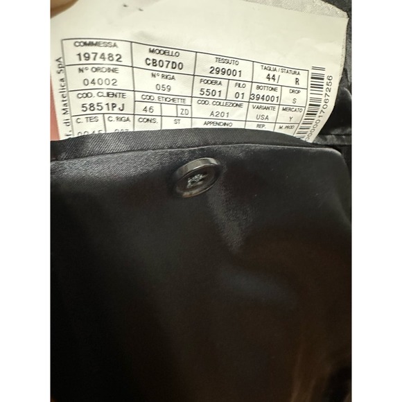 ARMANI COLONI men’s size 44R Cashmere black overcoat Made in Italy - Picture 4 of 6